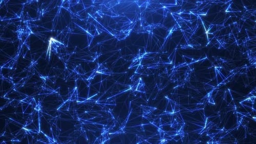 Animated Glowing Blue Plexus Network Background