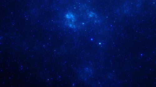 Abstract Blue Starfield Background with Drifting Particles