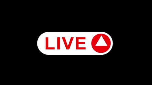 Animated Live Streaming Broadcast Button