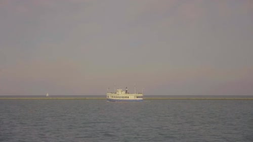 Ferry ride on Lake Michigan at sunset