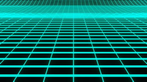 Turquoise Cyber Wavey Abstract VJ Loop Background Animation in 4K