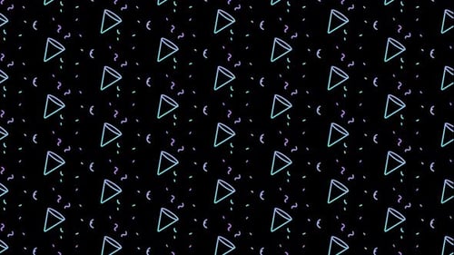 Confetti Black Animated Loop Background 4K