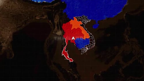 Southeast Asia Countries Map Highlight and Reveal