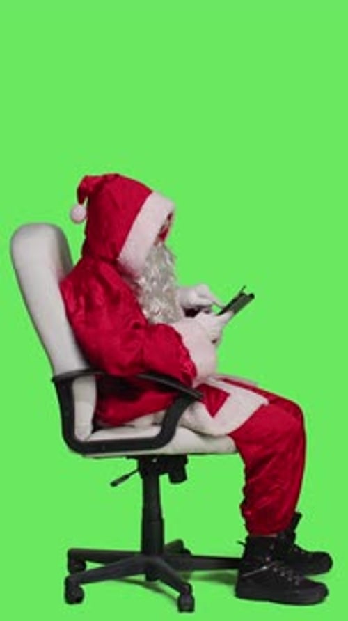 Vertical Video Profile of Modern Person Using Digital Tablet