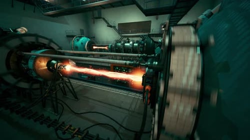 Glow of Nuclear Reactor Core Powered