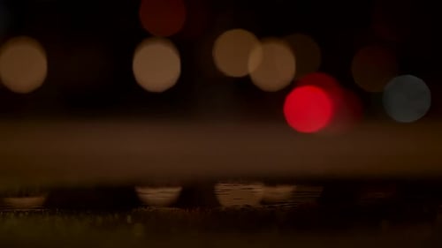 Colorful Urban Night City Lights Bokeh Background