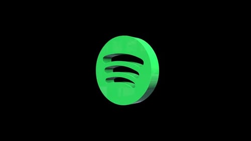 Spotify 3D Logo With Alpha Channel
