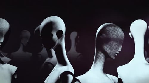 Long Neck Mannequins Background Loop