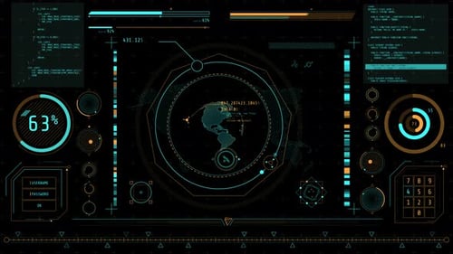 Écran animé de haute technologie avec suivi de localisation par satellite