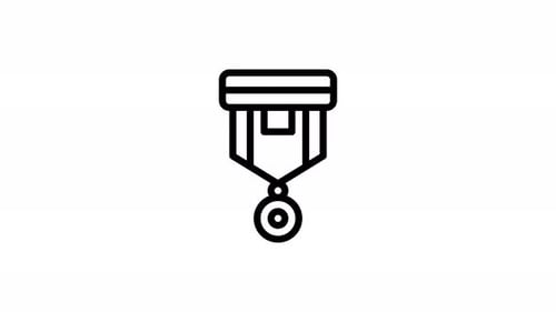 Animated Outline Medal Award Icon