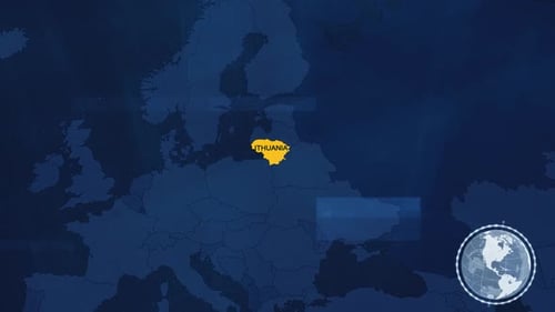 Lithuania Map With Effects