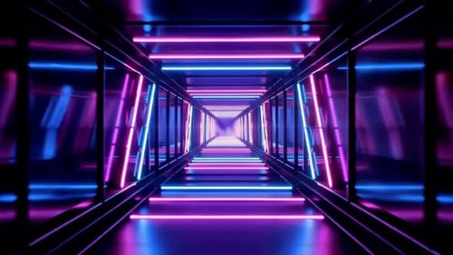 Minimalist Neon Beam Motion Loop