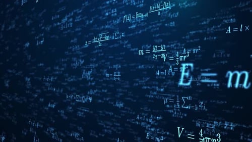 Abstract Mathematical Formulas Animation Background