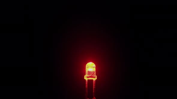 Led Light Blinking Red Diode Isolated Macro Side Focuserd F2 ...