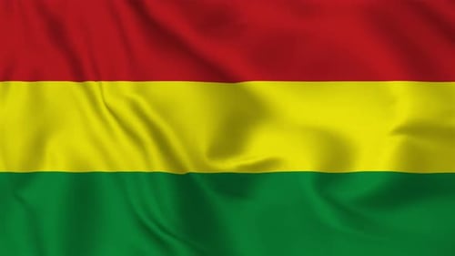 Realistic Waving Bolivian National Flag Loop