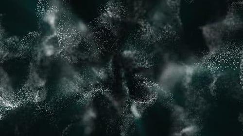 Abstract white color particles background with shining particle stars dust.