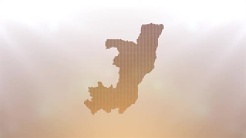 Digital Grid Map Reveal with Modern Light Flares