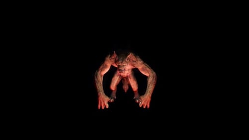Halloween visual with Lobo in Alpha background
