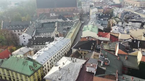 Aerial View of Krakow City, Poland