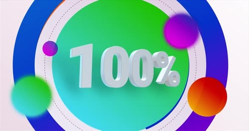 Modern 3D Percentage Number Reveal Animation