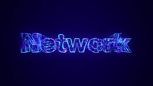 Futuristic Digital Network Text Reveal Animation