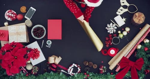 Gift wrapping for Christmas time