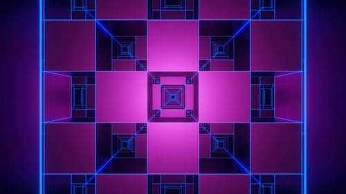 Pink And Blue Square Output Background Vj Loop In HD