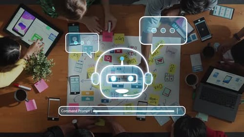 Team Brainstorming Mobile App with AI Chatbot Interface