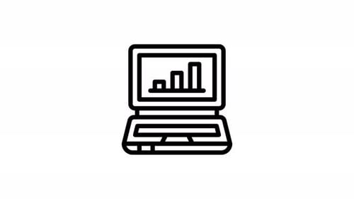 technology line icon animation
