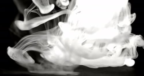 White Smoke Descending In Darkness
