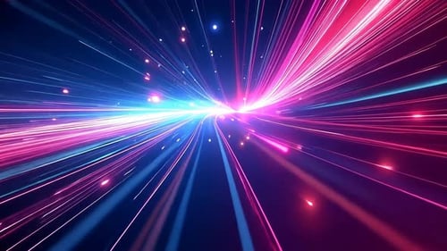 Explosion dynamique et vibrante de traînées lumineuses