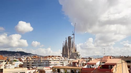 Sagrada Familia Cathedral in Barcelona From a Unique High Vantage Point