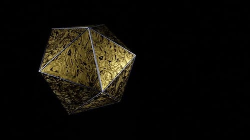 Abstract Golden Geometric Object Rotating Loop