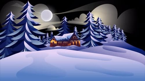 Winter Is Coming Village Landscape On Alpha Channel