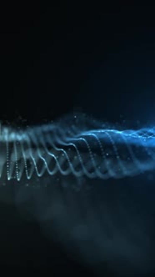 Dynamic Blue Particle Wave Background Animation