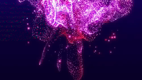 Bunter abstrakter Flüssigkeitspartikel-Hintergrund