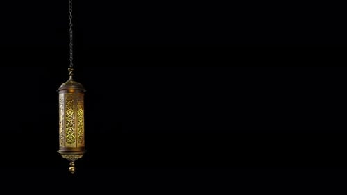 Lanterne de Ramadan avec boucle incluse avec canal Alpha