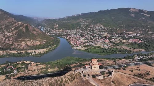 Jvari Monastery And The Confluence Of Three Rivers, Georgia