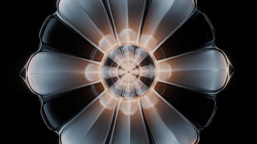 Abstract Neon Geometric Lines in Constant Motion