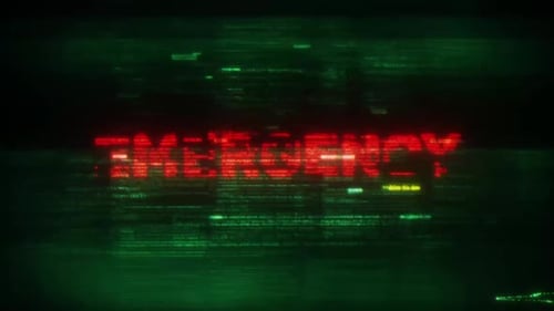 Emergency Glitch Text Reveal Opener