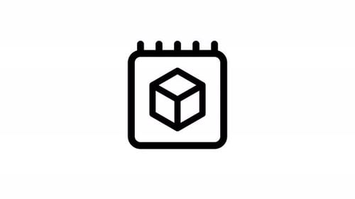 microchip line icon animation