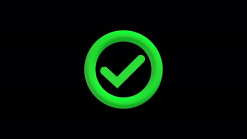 Minimalist Green Checkmark Success Confirmation Animation