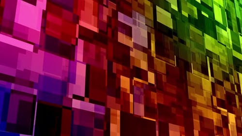 Vibrant Geometric Blocks Abstract Looping Background