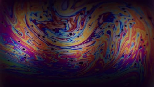 Abstract Rainbow Colors Swirl With Dark Spots