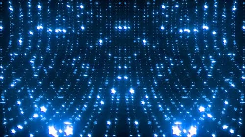 Funkelnde blaue Sternlichterkaskade für festlichen Feierhintergrund
