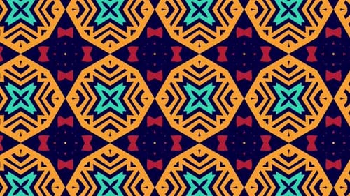 Seamless Animated Geometric Kaleidoscope Pattern Background Loop