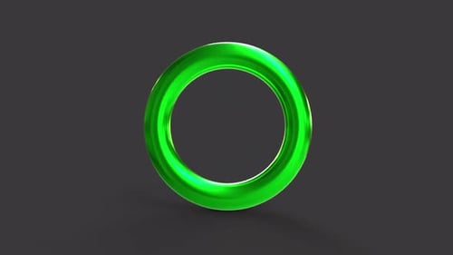 Ring 3d object rotating loop
