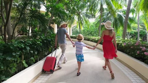Family Vacation: Tropical Getaway with Parents and Child