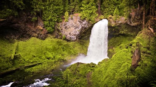 Beautiful Sahalie Falls In Oregon