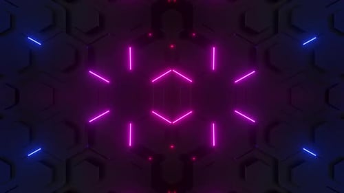 Neonfarbenes sechseckiges Muster